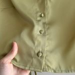 Lulus Welcome Back Light Green Satin Tie-Back Button-Up Crop Top, Small, NWT Photo 8