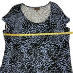Fenn Wright Manson Womens Leopard Print Short Sleeve T-Shirt Size 2X Blue Black Photo 3
