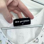 NEW GIRL ORDER Floral White Tank Top with Blue Butterfly Design Sz 10 (Medium) Photo 2