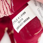 Madewell  Crimson Red Bird of Paradise Button Back Top Blouse L9189 Size XS Photo 8