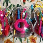 American Vintage NEW VTG 80s Christmas Ornaments Gummy Bear Girls Plastic Hair Clips Barrettes Photo 10