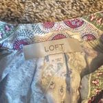 Loft  Patchwork Paisley Floral Print V Neck Blouse Women Size M Photo 1
