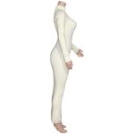 RONNY KOBO Elias Long Sleeve Ribbed Knit Maxi Dress, Pearl, Medium White Photo 9