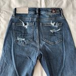 American Eagle Dark Wash Strigid Ripped Mom Jeans Photo 4