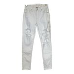 American Eagle  Outfitters White Skinny Distressed Jeans Size 0 waist 25 Photo 6