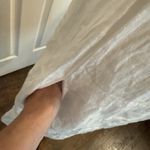 100% Linen Dress Sz XS House Of Pom White Embroidered Lined Coastal Preppy Work Photo 7