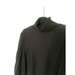 White House | Black Market WHBM Black Puff Sleeve Pleated Drama Sleeve Sweater M Photo 2