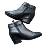 Gentle Souls  by Kenneth Cole - Birdie Black Ankle Wedge Leather Booties Sz 7.5 Photo 6