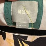 Anthropologie  MAEVE SHADED GARDEN BLACK PRINT DRESS CUTOUT SLEEVES XSP Photo 8