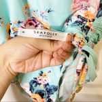 Seafolly Reversible Vintage Wildflower V-Neck Maillot One Piece Swimsuit Size 4 Photo 9