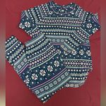 Cuddl Duds  Navy and Pink Patterned Pajama Set Photo 0