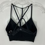 Alo Yoga Alo Lush Strappy Back Sports Bra Glossy Black Size XS Photo 5