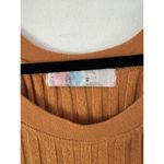 Free People  Walk About Ribbed Maxi Dress Mustard Yellow XS Neutral Earthy Boho Photo 6