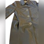JM Collection  Black Raincoat Size Large Lightweight Classic Coat Photo 6