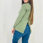 Anthropologie  Pilcro Split-Hem Tunic Top in Moss Green Size XXS Photo 5