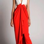 Catherine Malandrino  Spring 2014 Vogue Runway red white front split dress 10 Photo 0