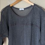 Mikoh  charcoal grey mesh net bathing cover up dress Photo 2