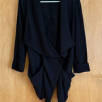 Beulah  One Button Asymmetrical‎ Light Jacket Black Small Photo 0