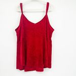 Torrid Womens Y2K Scoop Neck Crushed Velvet Peplum Tank Top Size 3X Bright Red Photo 7