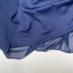 Lulus  Navy Blue Lace Long Sleeve Scallop Maxi Dress Open Back Formal Gown XS Photo 12