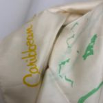 Grace Silk Scarf in Cream and White Green Photo 3