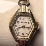 Vintage 10k Gotham Petite Ladies Art Deco Wind Up Watch Time Piece Gold Photo 13