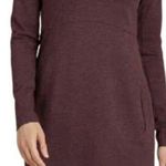 Duluth Trading Dress Womens Medium Burgundy Long Sleeve Wearwithall Casual Red Photo 0