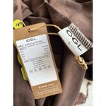 NWT OGL Mockneck Tucks Midi Dress Espresso Brown Ruched Sleeveless Size Large Photo 4