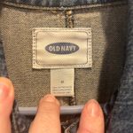 Old Navy Womens M Denim Jacket Trucker Style Blue Cotton Chore Pockets Zippers Photo 4