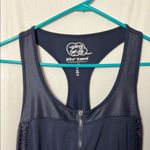 Betsey Johnson Performance Zip Front Racerback Tank Top Size Medium Photo 2