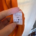 Black Crane Linen Rayon Box Dress Orange Size XS Photo 3