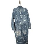 Lee NEW Women's Denim Splatter Union-Alls Coverall Great Fog Sz Large Zip Front Photo 6