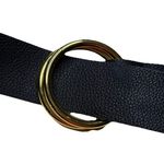 B-low the Belt  Camille Black Vegan Leather Wide Belt Size Large / XL womens Photo 1