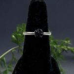 Sterling Silver Trendy Women's Ring With Black Cluster Accents in Size 8 Photo 7