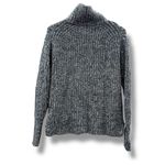 J.Crew Point Sur Turtleneck Sweater Women’s Size Small Blue White Marled Chunky Photo 1