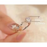 None Women's Silver branch shaped Ring Size 7 Photo 3