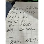 Rag and Bone  Piper Low-Rise‎ Straight Bright white denim size 27 Photo 12