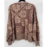 American Eagle Aerie Seriously Lived In Oversized Baggy Sweatshirt Brown Paisley Crew Neck Med Photo 1