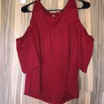 Lucky Brand red open shoulder shirt formal or everyday shirt size XS Photo 4