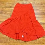 Love Whit Women’s Large Cotton Red Ruffle Skirt Lolita Vacation Colorful Twirl Photo 0
