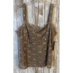 Alex Evenings  Sparkly Lace Champagne 3/4 Sleeve Twin Set Size Large NWT Photo 3