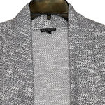 EXPRESS Womens Open Sweater Top Size XS Gray White Knit Cotton Polyester Blend Photo 1