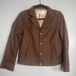 THE GREAT. Western Blazer Size 0 Hickory Brown NEW Pearl Snap Rodeo Jacket Photo 1