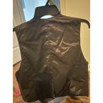 Forenza Leather Vest Double Breasted Career Party Vest Black Size L Photo 4