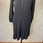 Gerard Darel Pablo‎  Black Ruffle Long Sleeve Dress Photo 3