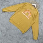 alpenglow Women’s Happiest Outside Crewneck Sweatshirt Longsleeve in Mustard XL Yellow Photo 1