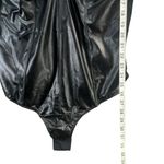 Torrid Curve Pleather Bodysuit Womens 3XL Black Faux Leather Mesh Glossy Bodycon Photo 7