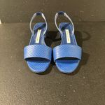 Manolo Blahnik Snakeskin Blue Sandals 36 1/2 EUC Photo 2