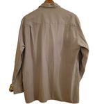 Brandini Beige Long Sleeve‎ Soft Comfort Dress Professional Button Up Shirt Photo 2