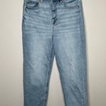 American Eagle Mom Jeans light Wash Straight Leg Taper Denim Size 8 reg Photo 0